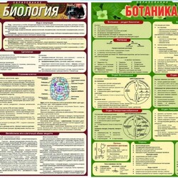 Комплект раздаточных таблиц по биологии