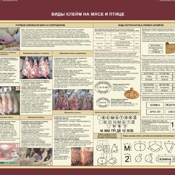 Стенд «Виды клейм на мясе и птице»